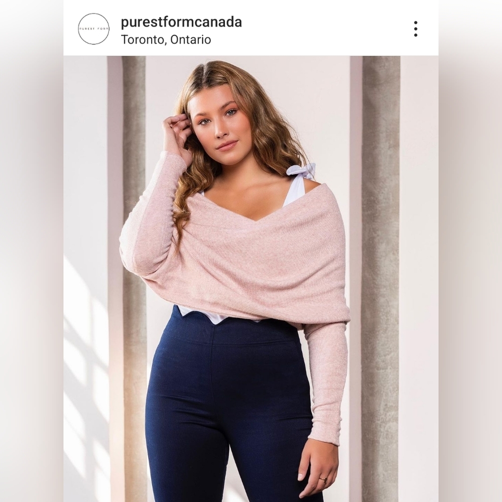 Purest Form Pink Wrap Top, Extremely Unique, Never Worn
